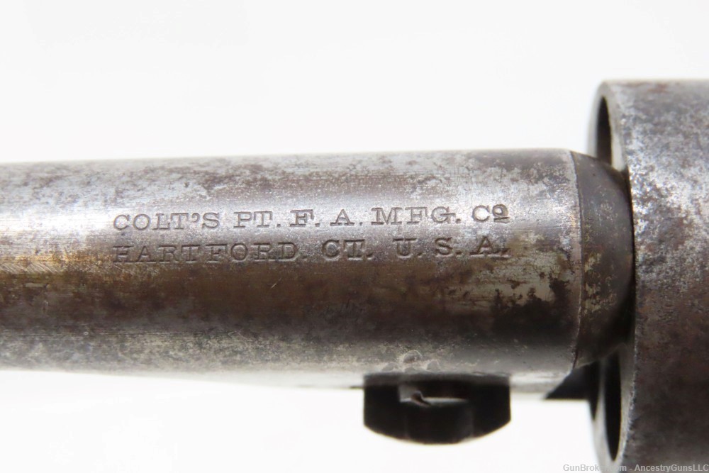 c1873 mfr Antique COLT Pocket NAVY Revolver .38 STAGECOACH ROBBERY Cylinder-img-8