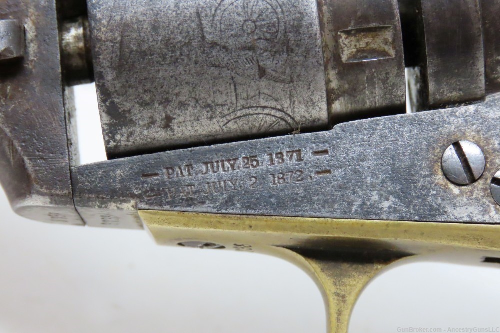 c1873 mfr Antique COLT Pocket NAVY Revolver .38 STAGECOACH ROBBERY Cylinder-img-5