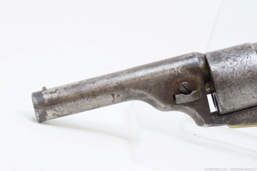 c1873 mfr Antique COLT Pocket NAVY Revolver .38 STAGECOACH ROBBERY Cylinder-img-4