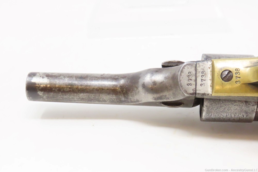 c1873 mfr Antique COLT Pocket NAVY Revolver .38 STAGECOACH ROBBERY Cylinder-img-13