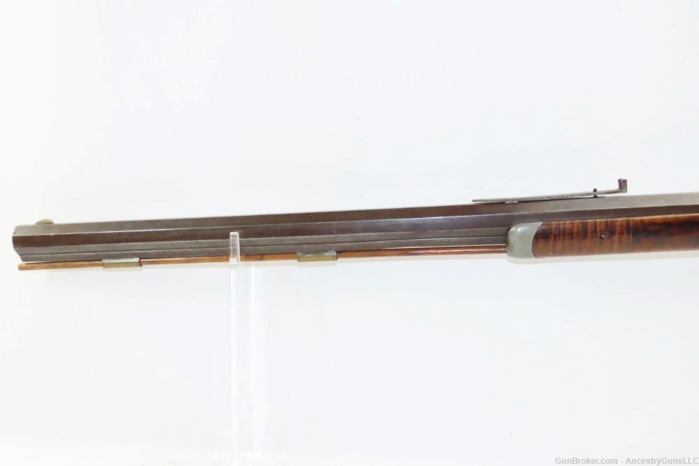 c1870s MICHIGAN W.K. STRONG LONG RIFLE .36 Caliber Half-Stock Maple Antique-img-16