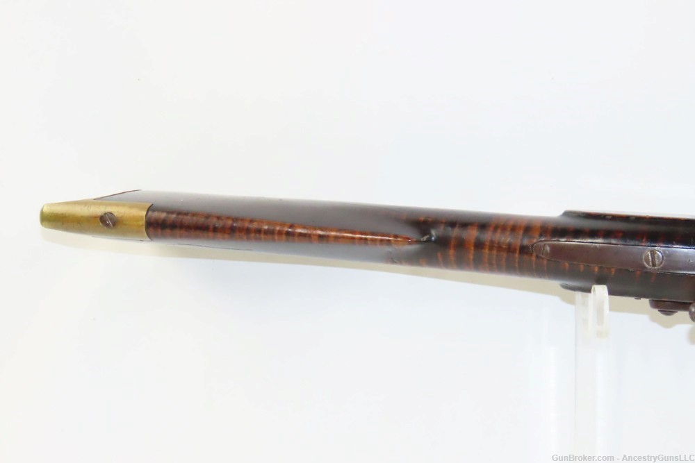 c1870s MICHIGAN W.K. STRONG LONG RIFLE .36 Caliber Half-Stock Maple Antique-img-10