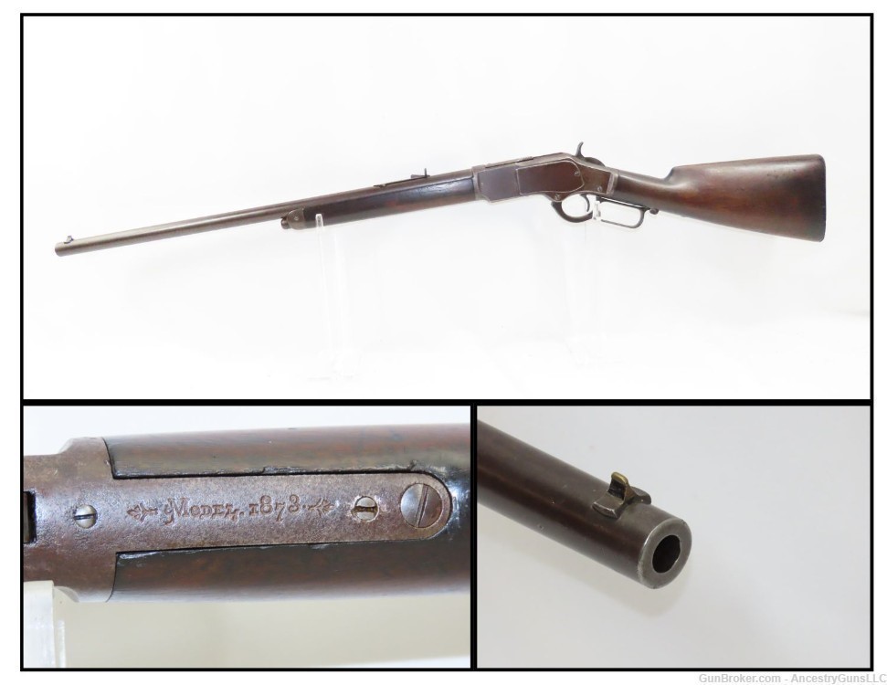 ½ Mag, Shotgun Butt Antique WINCHESTER Model 1873 Lever Action .44 Caliber -img-0