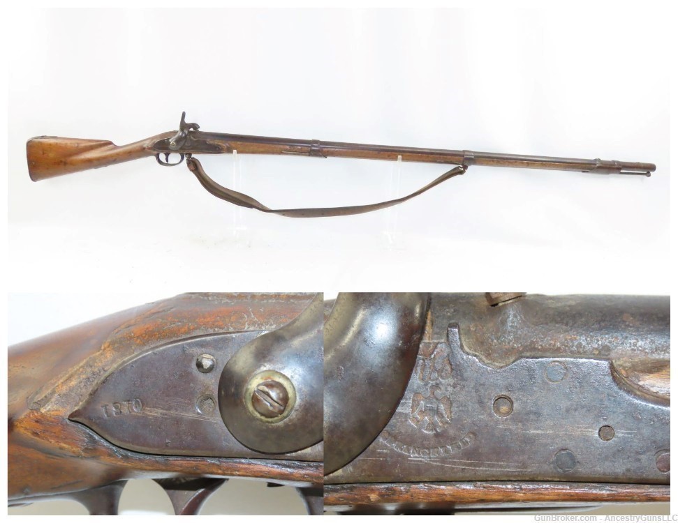 Antique US SPRINGFIELD ARMORY Model 1795 WAR of 1812 Era MUSKET 1810/1811  -img-0