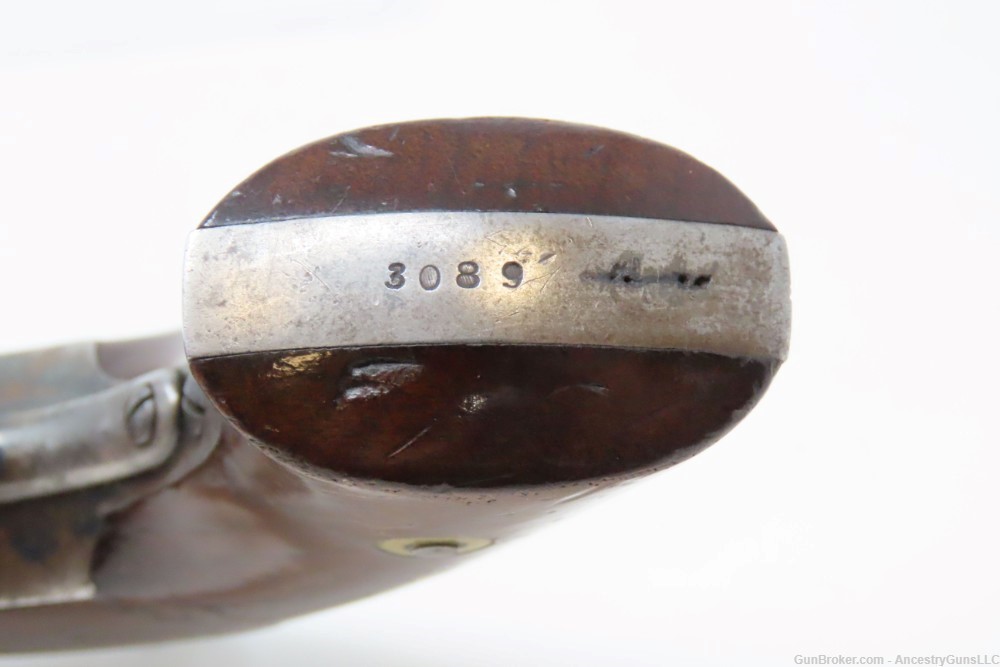 VERY RARE Engraved Antique JAMES WARNER .28 Cal. Percussion Pocket Revolver-img-10