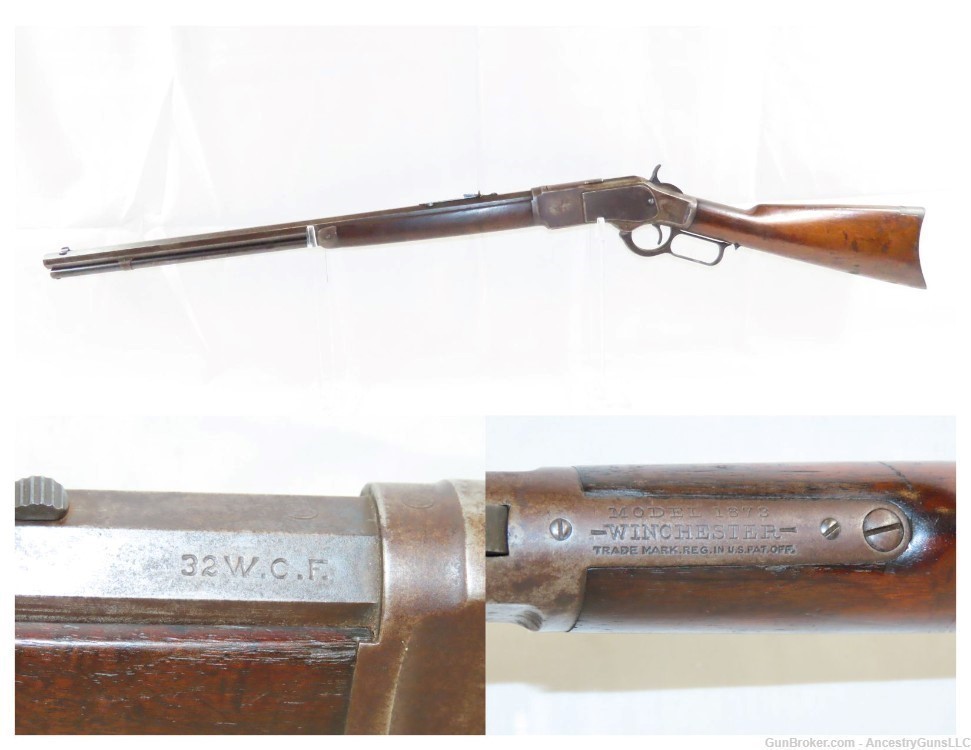 c1914 WINCHESTER Model 1873 .32-20 WCF Cal LEVER ACTION Repeating Rifle C&R-img-0