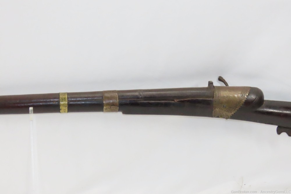 Engraved MASSIVE 1700s Antique Indian TORADAR MATCHLOCK .71 Caliber Musket -img-16