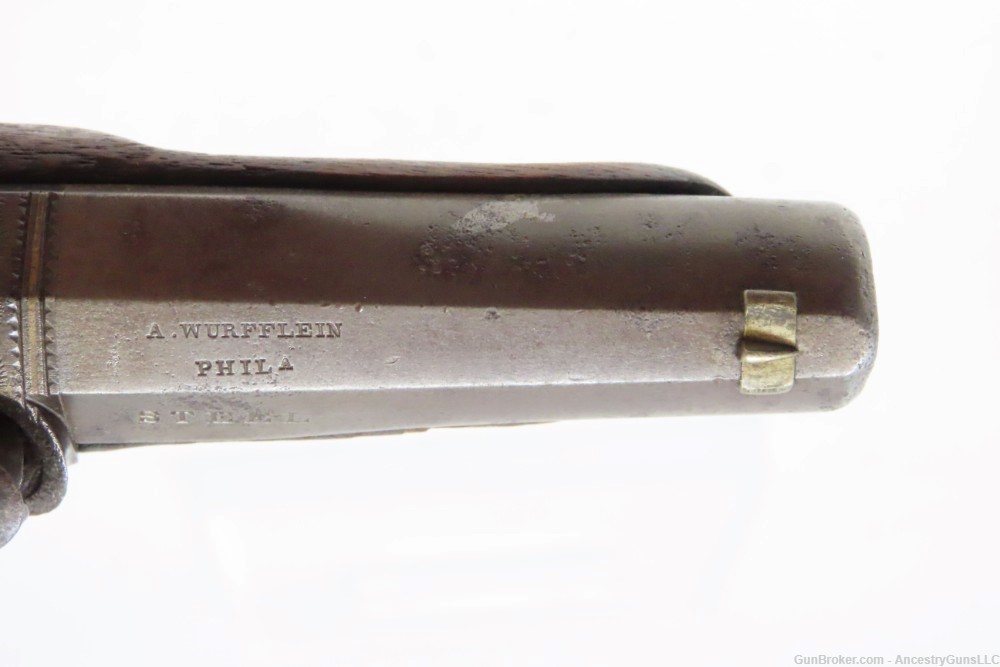 NEW ORLEANS Thomas Guion Antique WURFFLEIN Phil Deringer Pistol .45 Caliber-img-10