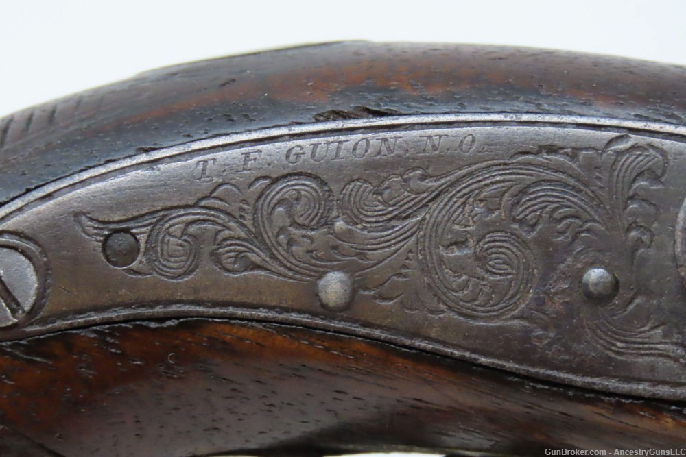 NEW ORLEANS Thomas Guion Antique WURFFLEIN Phil Deringer Pistol .45 Caliber-img-5