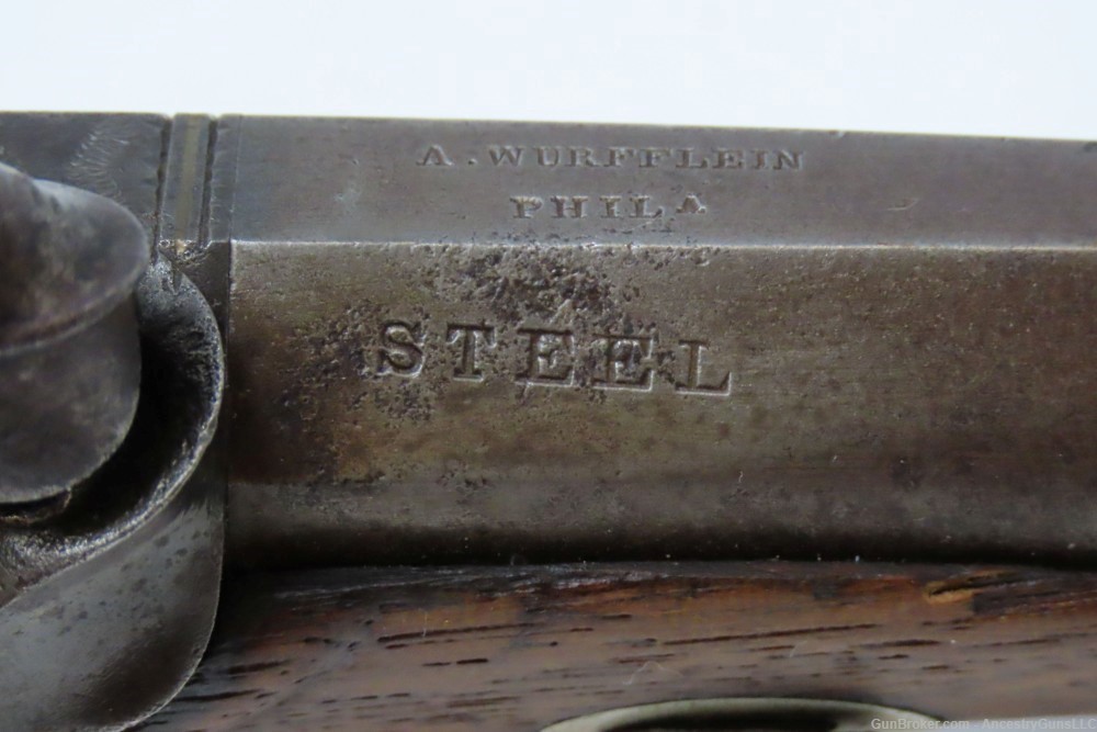 NEW ORLEANS Thomas Guion Antique WURFFLEIN Phil Deringer Pistol .45 Caliber-img-6