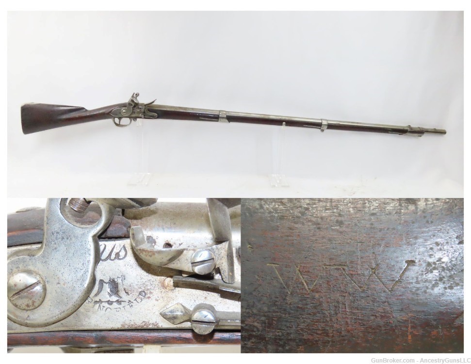 1811 US SPRINGFIELD ARMORY Model 1795 FLINTLOCK Musket WAR of 1812 Antique-img-0