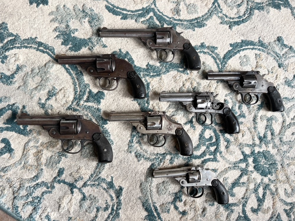7 various Tip Up Revolvers Old Manufactured.-img-0