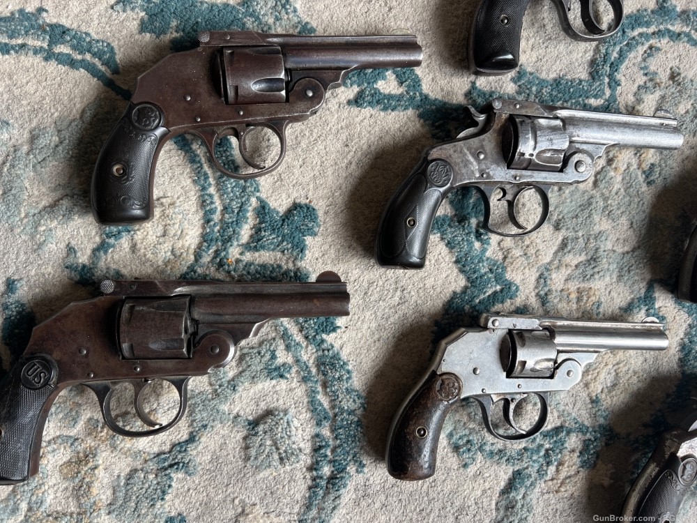 7 various Tip Up Revolvers Old Manufactured.-img-9
