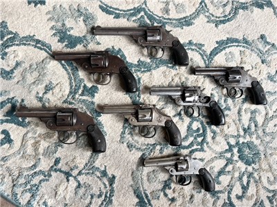 7 various Tip Up Revolvers Old Manufactured.