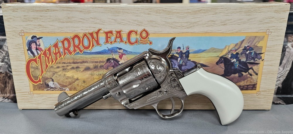 Cimarron Huckleberry 45 Colt 3.5" 6RD Thunderer Engraved NO CC FEES!-img-0