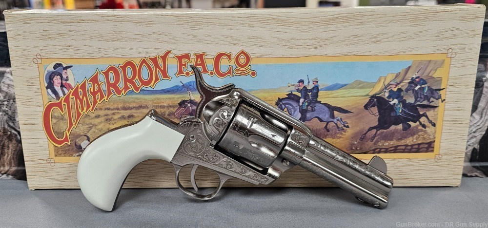 Cimarron Huckleberry 45 Colt 3.5" 6RD Thunderer Engraved NO CC FEES!-img-1