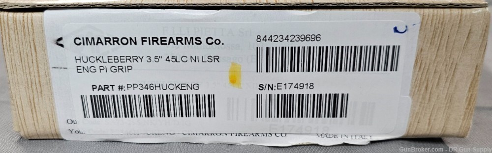 Cimarron Huckleberry 45 Colt 3.5" 6RD Thunderer Engraved NO CC FEES!-img-3
