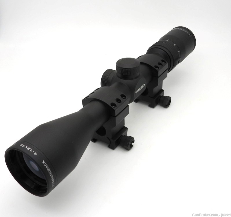 Vortex Diamondback 4-12x40 BDC Riflescope w/ Burris Tactical Scope Rings-img-0
