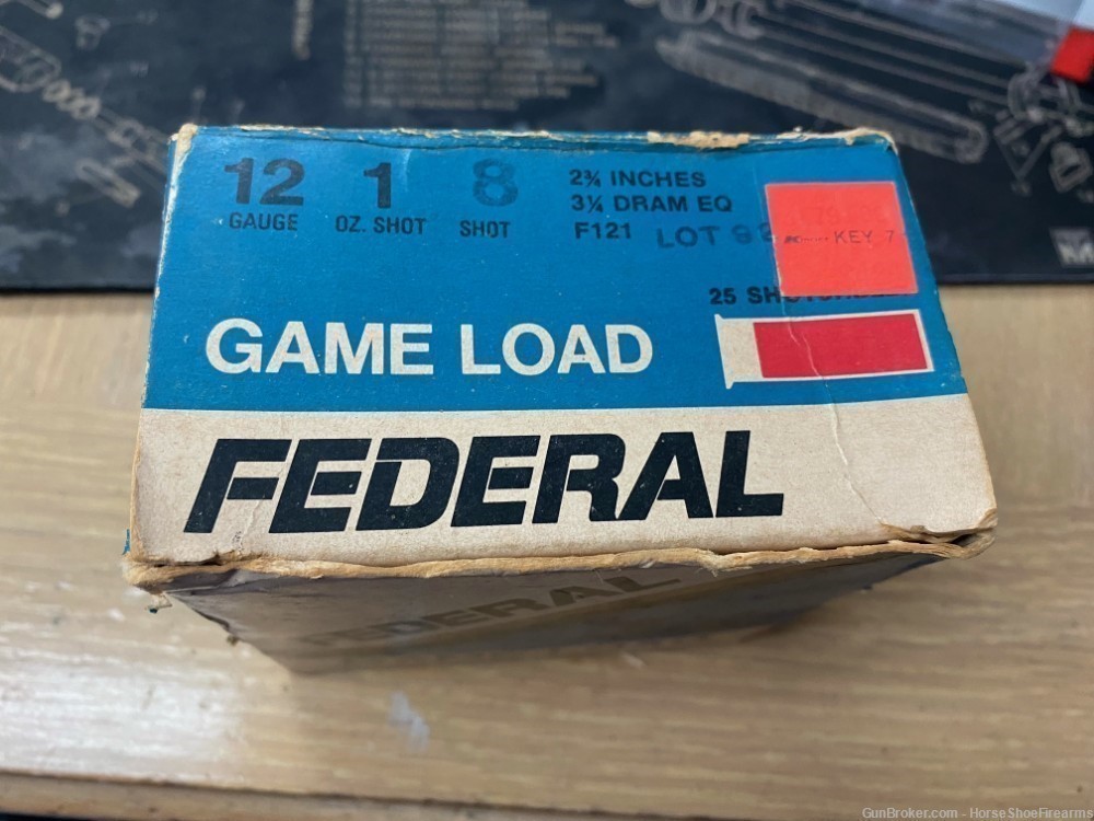 Vintage Federal Game Load 12 Gauge 8 20rds 2.75"-img-0