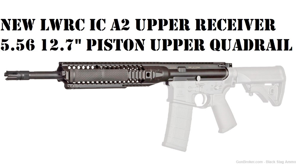 New LWRC 12.7" PISTON complete upper IC A2 quadrail ar15 5.56 MSRP $2000-img-0