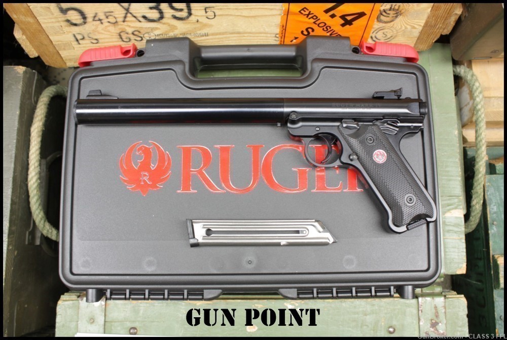  Ruger Mark IV Target Integrally Suppressed 22LR Pistol 8" Model           -img-2
