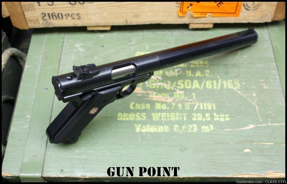  Ruger Mark IV Target Integrally Suppressed 22LR Pistol 8" Model           -img-4