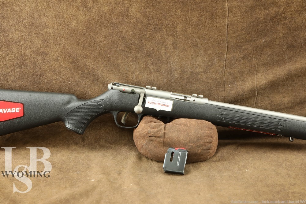Savage 93R17 Bolt Action Rifle with Scope Mounts-img-0