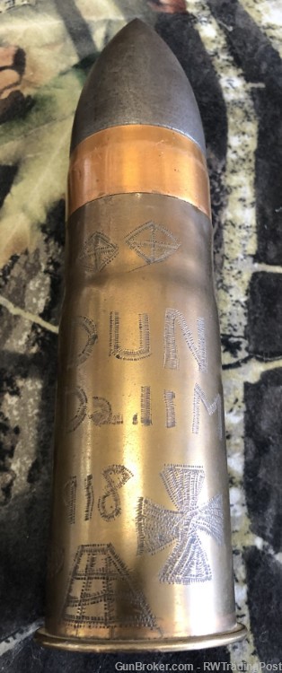 Two 37mm PDP Trench Art Shells - Hotchkiss Cannon-img-3