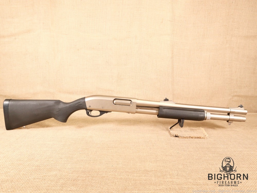 Remington 870 Special Purpose Marine Magnum Nickel-Plated 12 Ga 3" Shotgun-img-1
