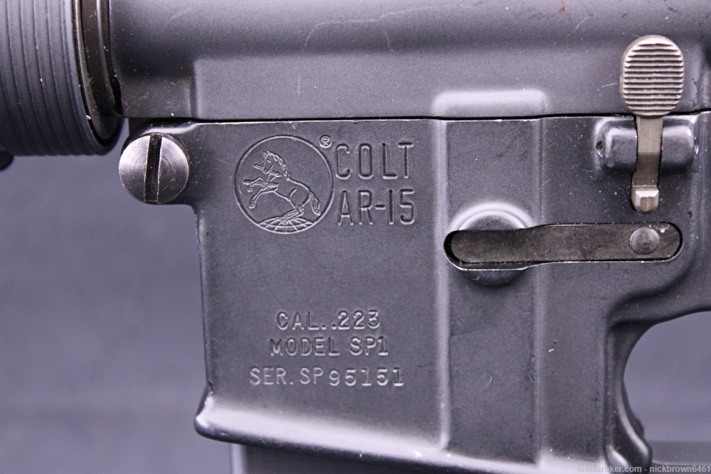1978 PRE BAN COLT SP1 AR15 M16 223 REM 20" RETRO CARRY HANDLE & EXTRAS-img-16