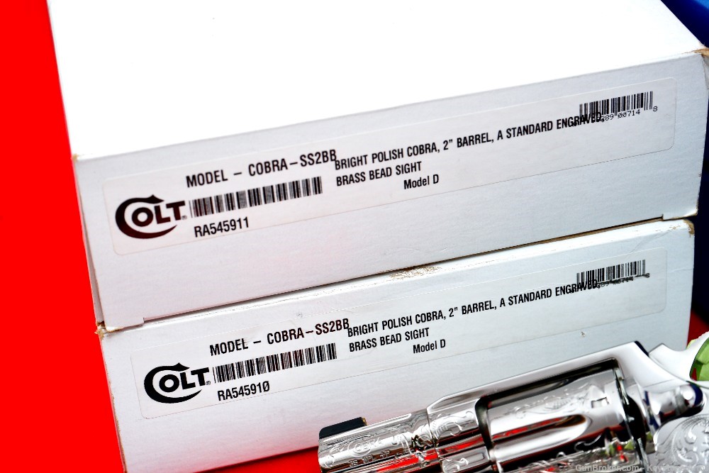 Rare Colt Custom Shop Cobra BSTS & Factory Master Engraved NIB Set Lettered-img-2