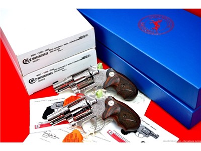 Rare Colt Custom Shop Cobra BSTS & Factory Master Engraved NIB Set Lettered