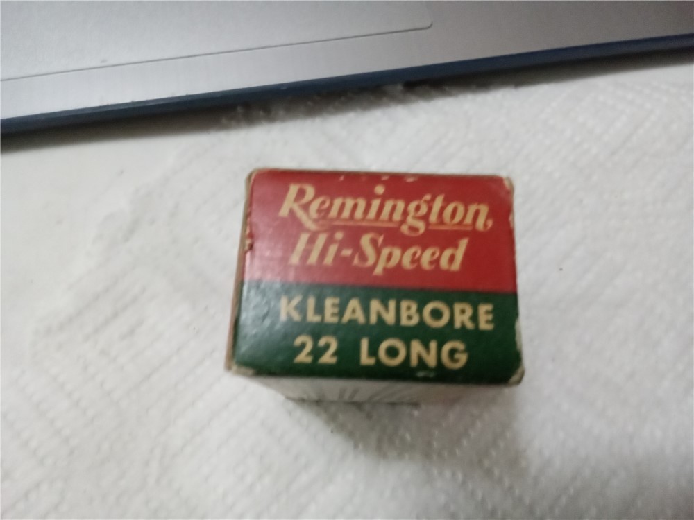 Vintage Remington Hi-Speed Kleanbore 22 long ammo-full box-img-4
