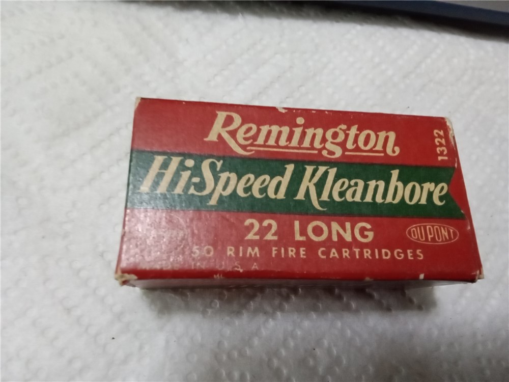 Vintage Remington Hi-Speed Kleanbore 22 long ammo-full box-img-0