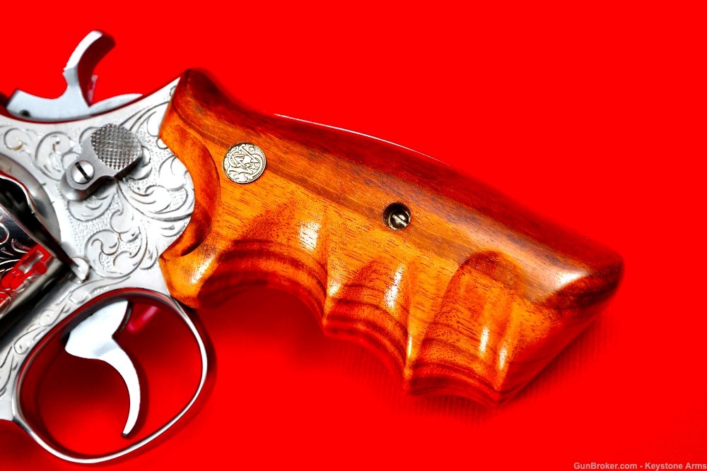 Spectacular Engraved S&W 629 6" Pinned Barrel .44 MAG w/ Lew Horton Combats-img-4