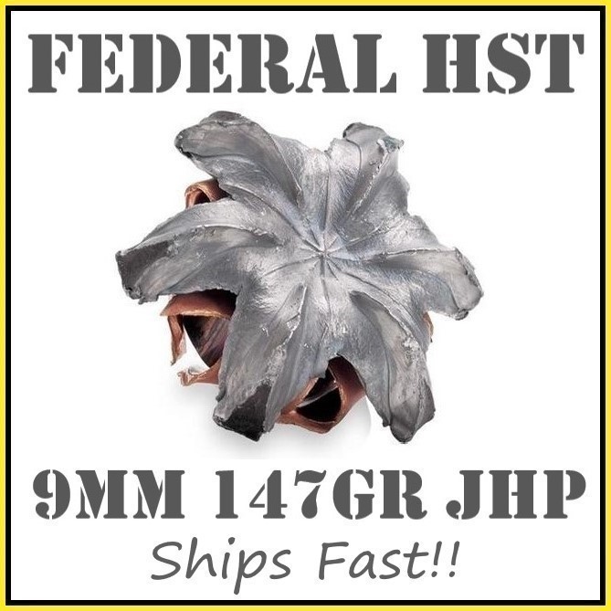 50rds Federal Premium Tactical HST™ 9mm 147gr JHP P9HST2 self defense-img-0
