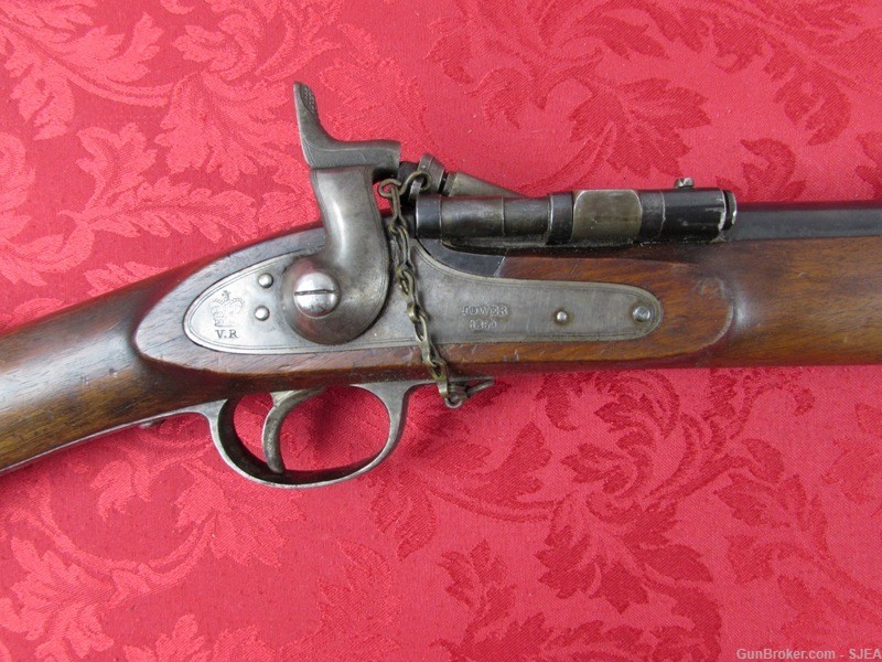 NICE AND UNUSUAL ENGLISH SNIDER POILVACHE MODEL 1853 67 SHORT RIFLE -img-3
