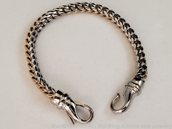 ITALGEM STEEL Mens Two Tone Steel & IP Gold Chain Bracelet.SMB152.*REDUCED*-img-4