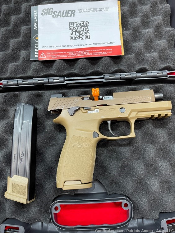 SIG SAUER - P320CA - M18 - 9MM - 2-MAGS - FDE - MANUAL SAFETY - CLEAN -USED-img-3