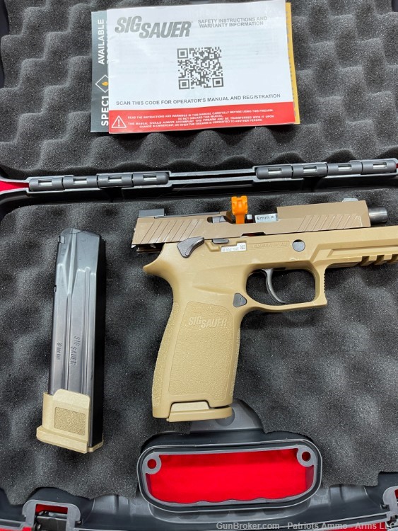 SIG SAUER - P320CA - M18 - 9MM - 2-MAGS - FDE - MANUAL SAFETY - CLEAN -USED-img-2