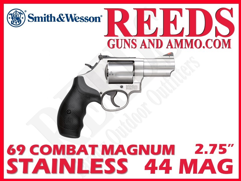 Smith & Wesson 69 Combat Magnum Stainless 44 Mag 2.75in 5 Shot 10064-img-0