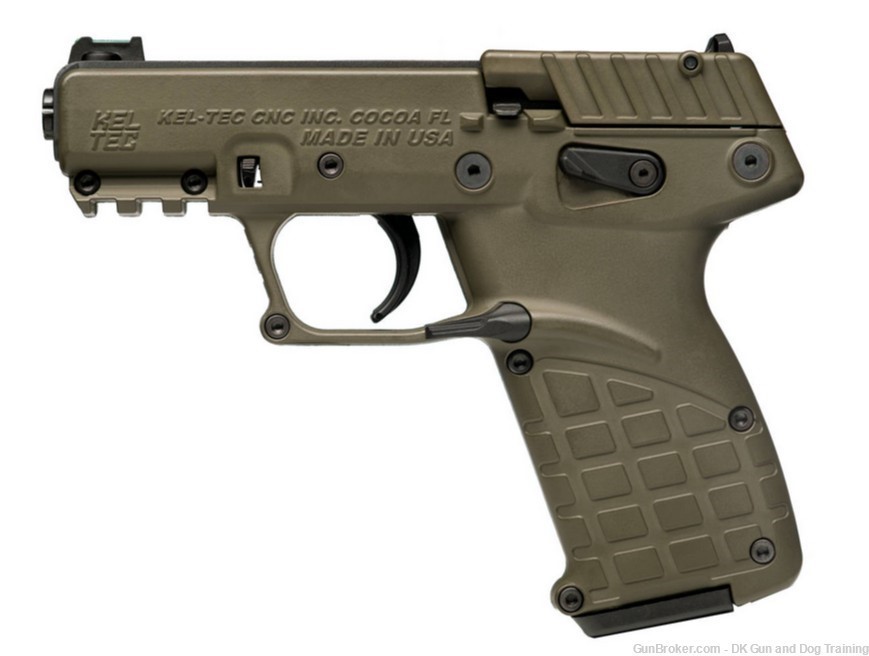 Kel-Tec P17 Handgun .22LR 16/rd Magazines (3) 3.93" Barrel Green P17GRN-img-0