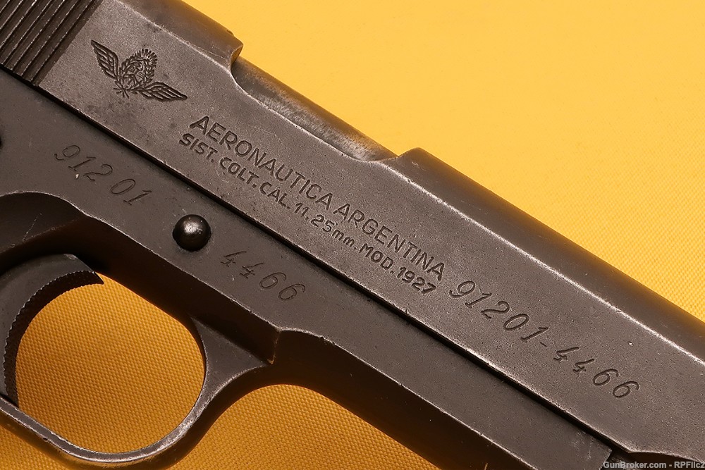 Argentine Colt Sistema Model 1927 - 45 ACP - Aeronautica Marked-img-4