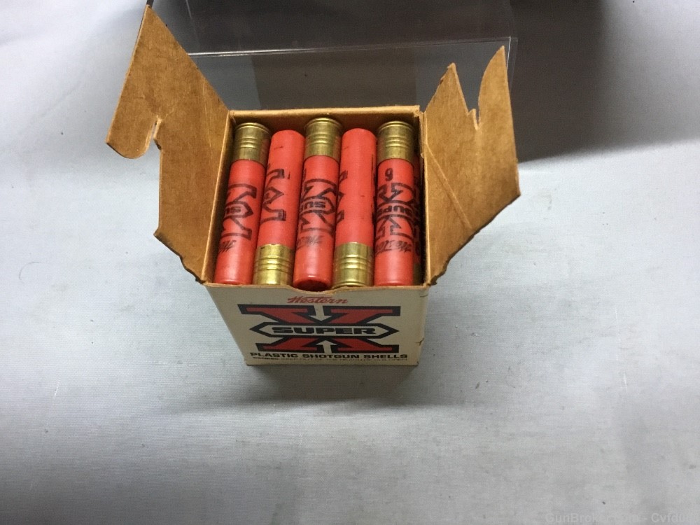 Western Vintage Super-X 410 shotgun ammo #6 shot 2 1/2" ammo-full box-img-7