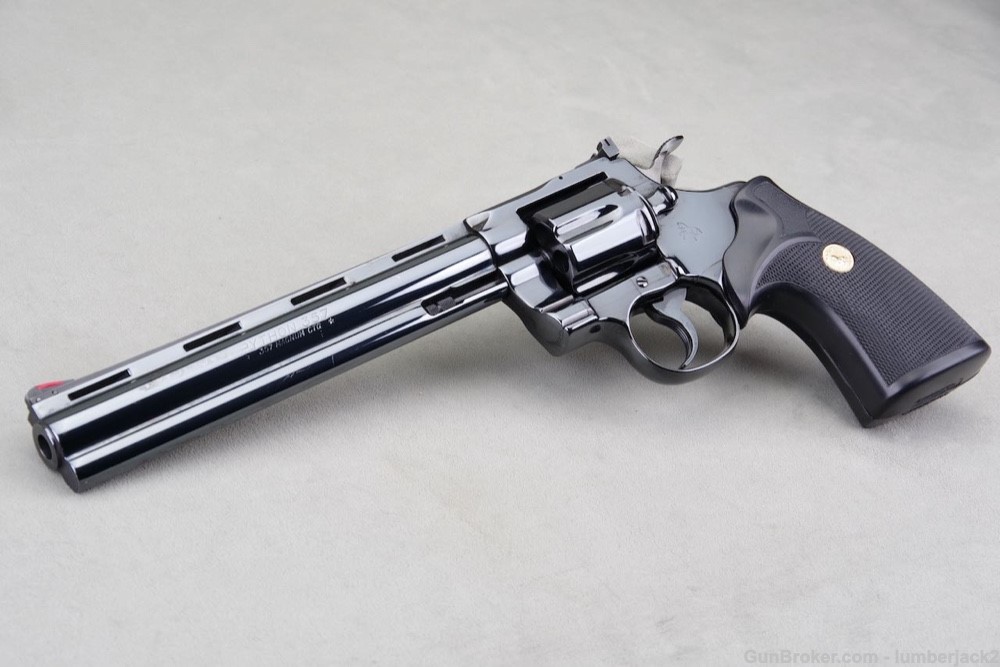1979 Colt Python 357 Magnum 8'' Royal Blue Early Long Tube Python-img-7