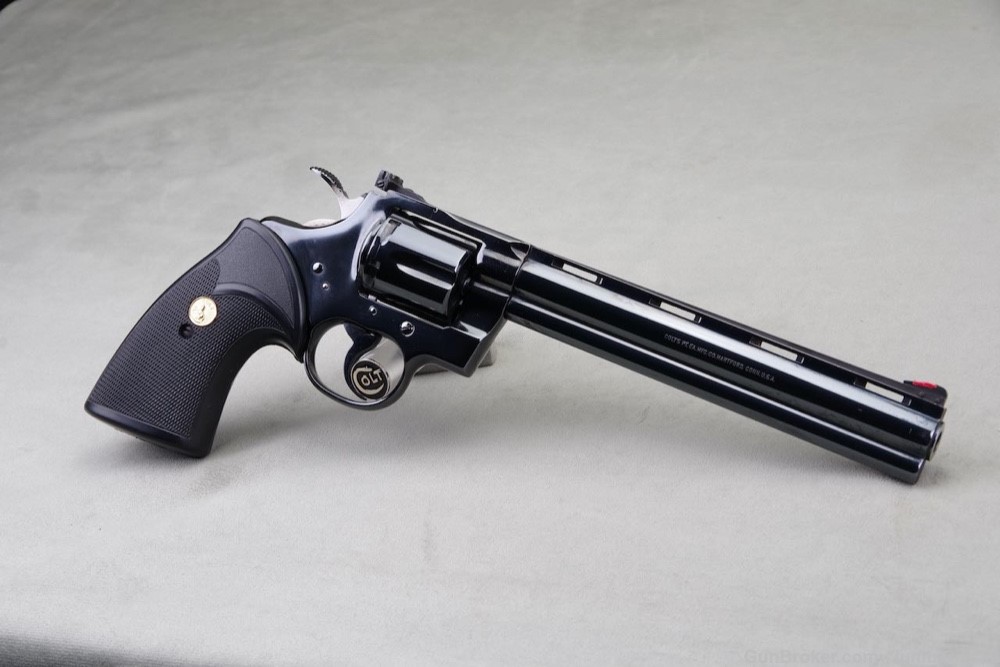 1979 Colt Python 357 Magnum 8'' Royal Blue Early Long Tube Python-img-13