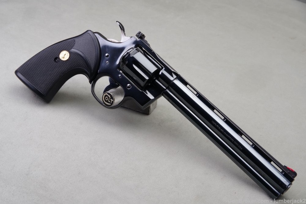 1979 Colt Python 357 Magnum 8'' Royal Blue Early Long Tube Python-img-25