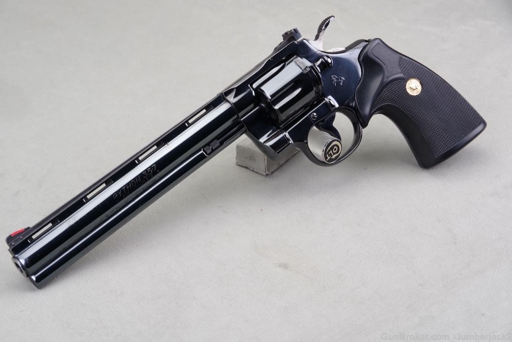 1979 Colt Python 357 Magnum 8'' Royal Blue Early Long Tube Python-img-26