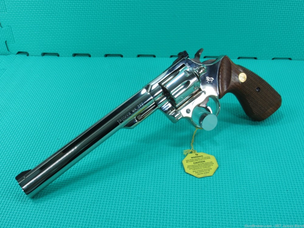 Rare NIB Colt Trooper MK III 357 Magnum Nickel 8” Unfired w/Factory Box-img-3