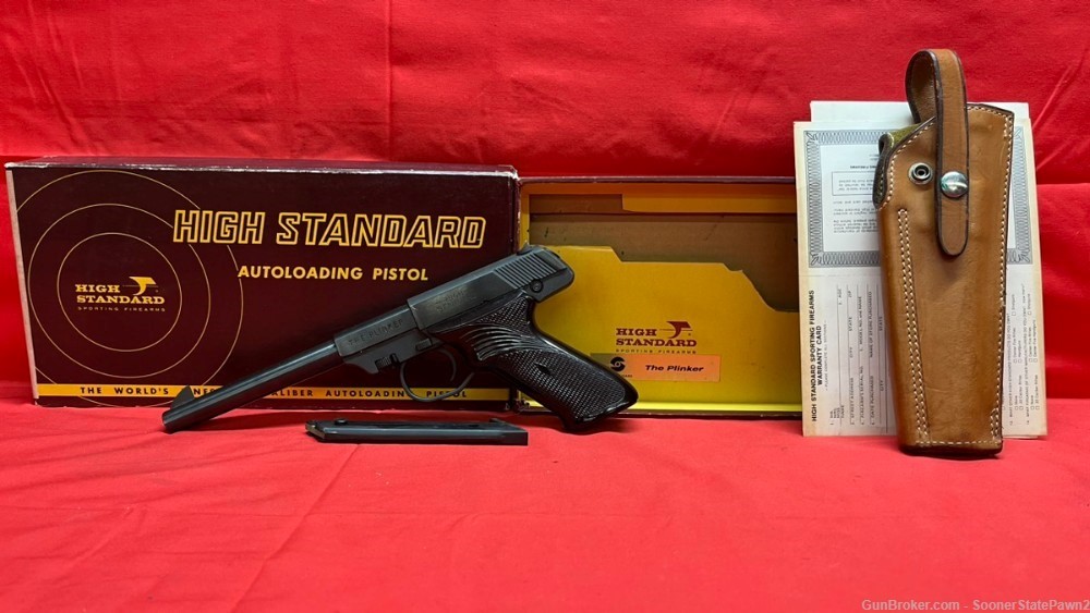 High Standard The Plinker 22lr 6.50" Semi-Auto Pistol w/ Original Box-img-0